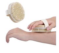 H&S Brosse Corps a Sec - Lot 2x Brosse Brossage a Sec Corps Exfoliante en Bambou pour Gommage dans le Bain sous la Douche et Massage - Brossage avec Poils Doux