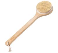 H&S Brosse Exfoliante Dos & Corps pour la Douche - Gratte Dos à Long Manche avec Poils Naturel Exfoliants - Brosses Gommage en Bambou pour Laver le Dos - Brosse de Douche & Bain