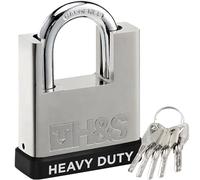 H&S Cadenas a Clef Haute Sécurité - Cadenas 60mm & 5 Clés - Cadenas Robuste à Clé pour Casier & Cave ou Vestiaire - Cadenas a Cle pour Intérieur ou Extérieur