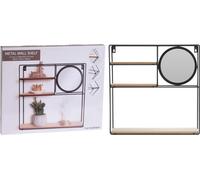 H&S Collection Étagère murale avec miroir 40x10x40 cm
