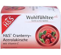 H&S Cranberry-Acerola Cherry avec Vitamine C, 20X2.8 g FBE