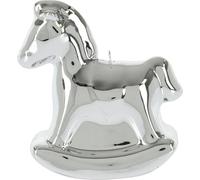 H&S Decoration Christmas Ball Swing Horse 12 Set Dolomite Silver 6,5 cm x 7 cm x 4 cm