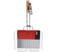 H&S Decoration Panier à barbecue avec poignée en bois 26 x 32 cm Accessoires pour barbecue