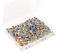 H&S Épingle Couture à Tête de Verre - 500pcs - Lot Epingles a Couture & Cravate - Épingles avec Têtes de Différentes Couleurs - Epingle Couturiere