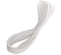 H&S Ficelle Robuste en Nylon pour Suspendre des Photos - 20m de Long - Corde Blanche Supportant jusqu'à 30kg - Fil pour Cadre ou Macramé