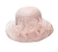 H.S.G.K Chapeaux de mariage de dame de printemps de partie de thé britannique chapeau élégant, rose, 7125