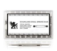 H&S Kit d'Outils pour Épingles et Maillons de Bracelets de Montres - 360 pcs - Outil Barre pour Goupille, Accessoires & Outils de Reparation et Démontage Montre ou Horlogerie