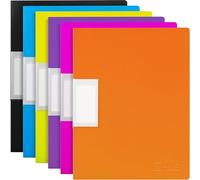 H&S - Lot de 6 porte-vues A4 avec 30 pochettes Assortiment de couleurs (bleu, noir, vert, orange)