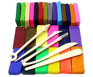 H&S Lot d'outils de modelage Sculpey en Argile polymère 650 g 26 Couleurs - Argile séchée à l'air Libre - Kit de modelage pour Enfants - Argile colorée - Pâte à Modeler au Four