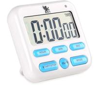 H&S Minuteur de Cuisine Digital - Chronomètre Aimanté avec Grand Affichage LCD & Alarme Puissante - Piles AAA Incluses - Timer Portable à Minuterie Électronique Précise