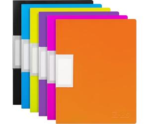 H&S Porte Vue A4 pour Documents - Lot 6x Porte Vues Protege Document A4 - Protège Document Multicolores avec 30 Feuilles - Lutin Classeur avec 30 Pochettes Transparentes