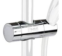 H&S Support Universel pour Tête de Douche - Support Ajustable Chromé pour Pommeau Facile à Installer - Attache de Remplacement pour Barre Coulissante - Fixation Douchette