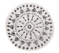 H&S Tapis de décoration de salle de bain 1 coton blanc / noir 70 cm