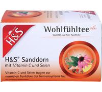 H&S Tisane bien-être à l'argousier avec vitamine C et sélénium, 20 sachets. Sachets-filtres