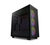 H series H7 Flow - Mid tower - ATX étendu - panneau latéral fenêtré (verre trempé) - pas d'alimentation - noir mat - USB/Audio