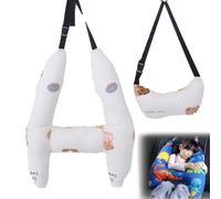 H-Shape - Kid Car Sleeping Head Support,Children on Head Support and Body Support Pillows,Baby Toddler Travel Pillows,Travel Pillows for Car Seat,Helps Improve Body and Head Comfort (Bear)
