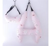 H-Shape - Kid Car Sleeping Head Support, Travel Pillows for Kids Car Pillow Adults and Children for Support Pillow, Kid's Pillow,Helps Improve Body and Head Comfort (Water Pink Bunny)