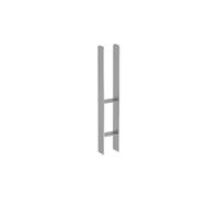 H Support de poteau 161 x 600 x 6 mm, galvanisé à chaud, ancrage H pour poteaux en bois, béton, ancrage de poteaux pour clôture, pergola, carport