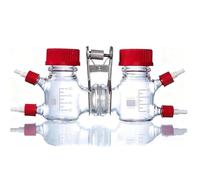 H-Type Dual-Cell High Borosilicate Glass Reactor for Lab Fluid Experiments High Borosilicate Glass Electrolytic Cells with 14-Port Connections(500ml)