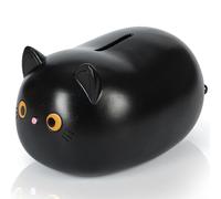 H&W Chat Noir Tirelire pour Filles,Tirelire en Plastique,Tirelire incassable,Tirelire Mignonne pour Enfants,première Tirelire,Meilleur Cadeau d'anniversaire et de Noël