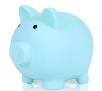 H&W Mini Tirelire Bleue pour Garçons - Incassable en Plastique, Première Tirelire pour Enfants, Meilleur Cadeau d'anniversaire