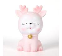 H&W Tirelire en Forme de cerf pour Les Filles,Tirelire Rose incassable,Tirelire en Plastique pour Enfants,Tirelire pour Filles,Meilleur Cadeau d'anniversaire(Petite Cloche)