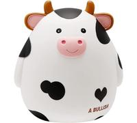 H&W Tirelire Vache pour Enfants, Animalière et Incassable - Cadeau Créatif pour Garçons, Filles et Adultes - Anniversaire, Naissance, Noël (Blanc)