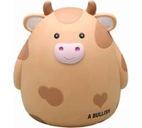 H&W Tirelire Vache pour Enfants, Animalière Incassable, Créative pour Garçons Filles Adultes - Cadeau d'Anniversaire, de Naissance, de Noël (Jaune)