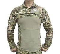 H World EU Chemise Tactique à Manches Longues pour Hommes avec Chasse au Combat pour Hommes avec Fermeture à glissière MC (M)