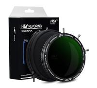 H&Y RevoRing MKⅡ 58mm 62mm 67mm 72mm 77mm 82mm Filtre ND Variable et polariseur Circulaire Objectif Photo 3-en-1 VND (ND3-1000) avec Bague d'adaptation réglable 22 Couches nanocoaté