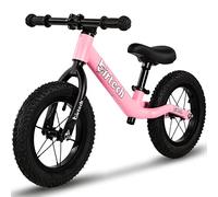H.yeed Draisienne de 12 pouces pour garçons et filles âgés de 2 à 6 ans, vélo léger sans pédales avec siège réglable et pneus gonflables, roue en nylon pour tout-petits
