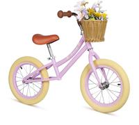 H.yeed Vélo d’équilibre 14 Pouces pour Enfants, Ultra-léger, Hauteur réglable, avec Panier Amovible et pneus en Caoutchouc gonflables, vélo d’Apprentissage sans pédales, 3-6 Ans, garçons et Filles