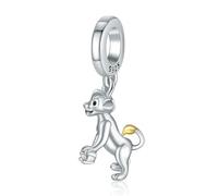 H.ZHENYUE Abalorio Charm 925 Perles En Argent Sterling Silver Lion pouravec Zircone,Compatible Européen Bracelets Collier,fête mères Anniversaire Cadeau Bijoux Noël Filles