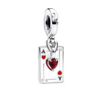 H.ZHENYUE Abalorio Charm 925 Perles En Argent Sterling Villains Woman of Hearts Zircone,Breloque Compatible Européen Bracelets Collier,fête mères Anniversaire Cadeau Bijoux Noël les Filles