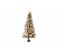 Arbre de Noël iluminé avec 30 LEDs, enneigé, 12cm, Coloré