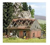 Busch Maquette 1669 H0 – Installation délabrée, toit détruit, bois véritable