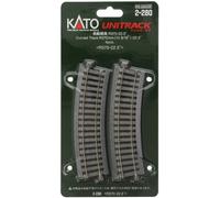 (H0) Kato Unitrack 2-280 Rail courbe 4 pc(s)