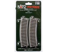 (H0) Kato Unitrack 2-280 Rail courbe 4 pc(s)