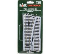(H0) Kato Unitrack 2-853 Aiguillage, à droite 215 mm 1 pc(s)