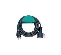 H05RR-F 3G1,5 - Rallonge de câble d'alimentation - power CEE 7/7 (M) pour CEE 7/4/CEE 7/7 (F) - 25 m - noir