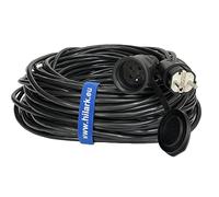 H05VV-F 3x1,5 mm2 Câble d'extension renforcé Noir - 50m