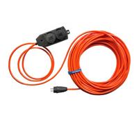 H07BQ-F 3x2,5 mm2 Electrical Cable Câble de rallonge avec Bloc de Prises Professionnel 4 Prises Orange/Noir - 15m