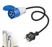 H07RN-F 3G2.5 Adaptateur EV, 35cm Câble CEE pour Type E/F, 230V 16A Prise Femelle avec Capuchon Protection,2 Broches pour Caravane, Camping Car, Bateau, IP44 Rallonge Schuko pour Intérieur & Extérieur