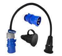 H07RN-F 3x2,5 mm2 Adaptateur 2411-SSW (fiche) à CEE 16A (Prise) 0,5m Noir