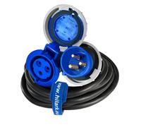 H07RN-F 3x4 mm2 Enrouler électrique CEE 3g4 mm2 32A IP67 Noir 10m