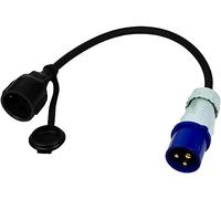 H07RN-F - Adaptateur de câble CEE - 35 m - Fiche mâle vers Prise de Terre - Protection Contre Les Projections d'eau IP44-3G2,5-230 V/16 A - 3 Broches - 3500 W - pour Camping