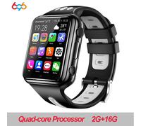 H1/W5 4g Gps Wifi Localisation Étudiant/Enfants Montre Intelligente Téléphone Système Android Horloge App Installer Dent Bleue Smartwatch Carte Sim Garç - Type W5 16g Black Gray-Add 32g Memory Card