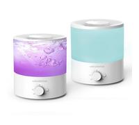 H1-XIT Lot de 2 humidificateurs à brume froide de 2 L, recharge supérieure, nano fine Mist Out Put, aucune fuite pour bébé, chambre à coucher, salon