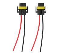 H11-1 Fog Lamp Connector 2Pcs | Heat & Weatherproof ABS Material | 12V 10A Automotive Electrical Sockets/Industrial Equipment/Marine Use | 10cm Wiring Harness