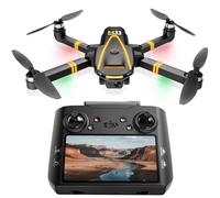 H11 GPS Drones avec Caméra Professionnel 4K pour Adultes (Radiocommande avec Écran) 5GHz RC Drones FPV Pliable avec Moteur sans Balais, QuickShots, Temps de Vol de 45 min, Moins de 249g, C0